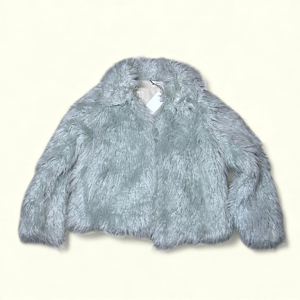 Ro & De Light Blue Faux Fur Jacket